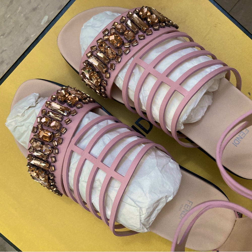 Fendi crystal sandals